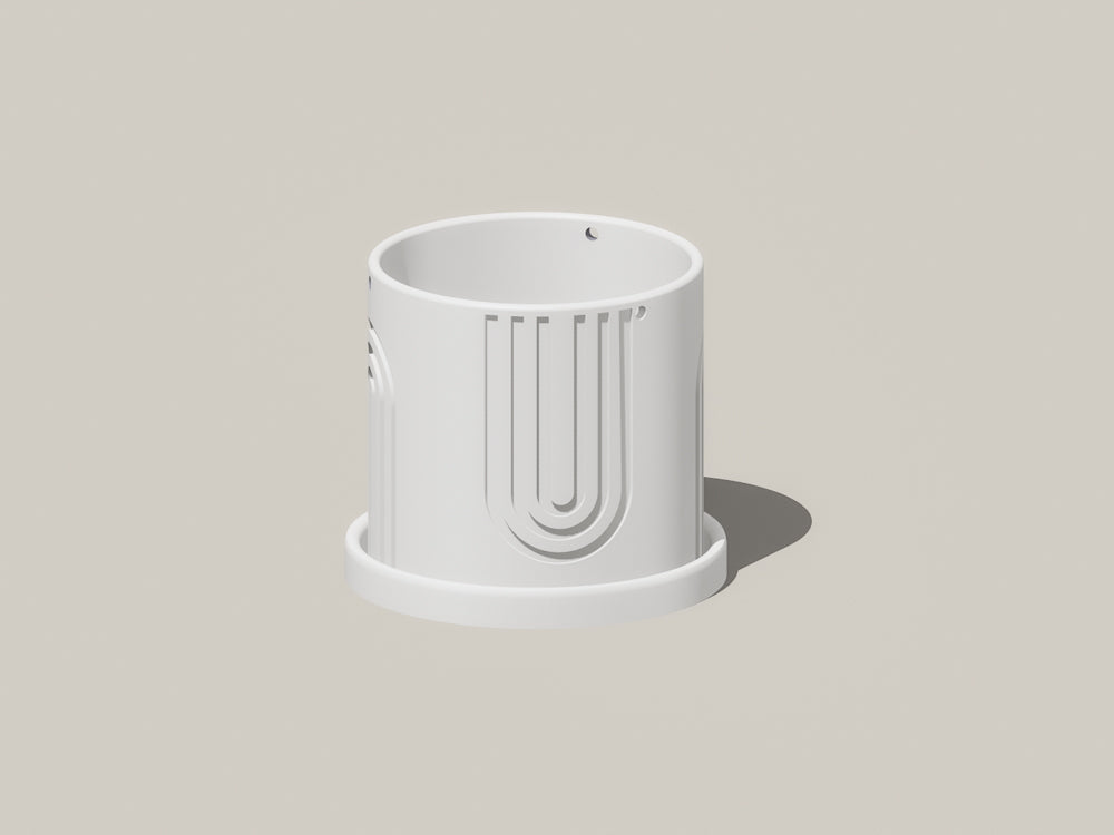 Indoor Hanging Planter for Indoor, 4 or 5 inch Hanging Plant Pot Unique Gift, 3D Printed Planter, Outdoor Patio Decor, Cottagecore Decor,BOW