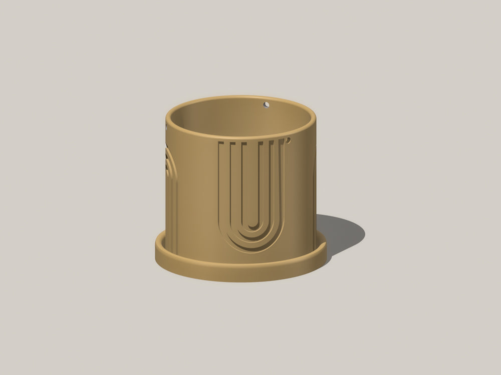 Indoor Hanging Planter for Indoor, 4 or 5 inch Hanging Plant Pot Unique Gift, 3D Printed Planter, Outdoor Patio Decor, Cottagecore Decor,BOW