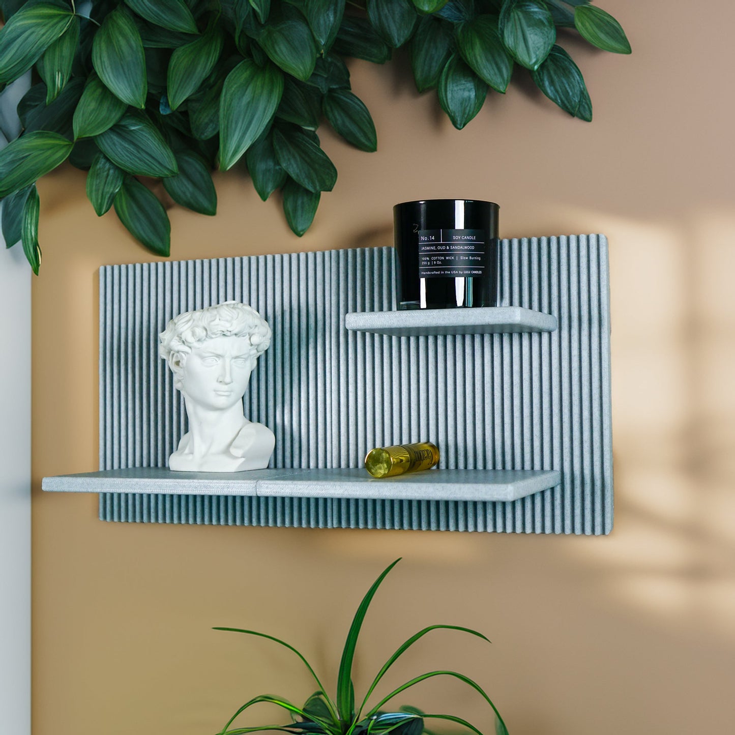 Modern Floating Wall Shelf, Unique Retro Home Decor, 3D Printed Perfume Display/Reed Diffuser Shelf, Wall Shelf Catchall, Hosting Decor Gift, EDGE
